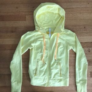 Lululemon bright yellow scuba hoodie
